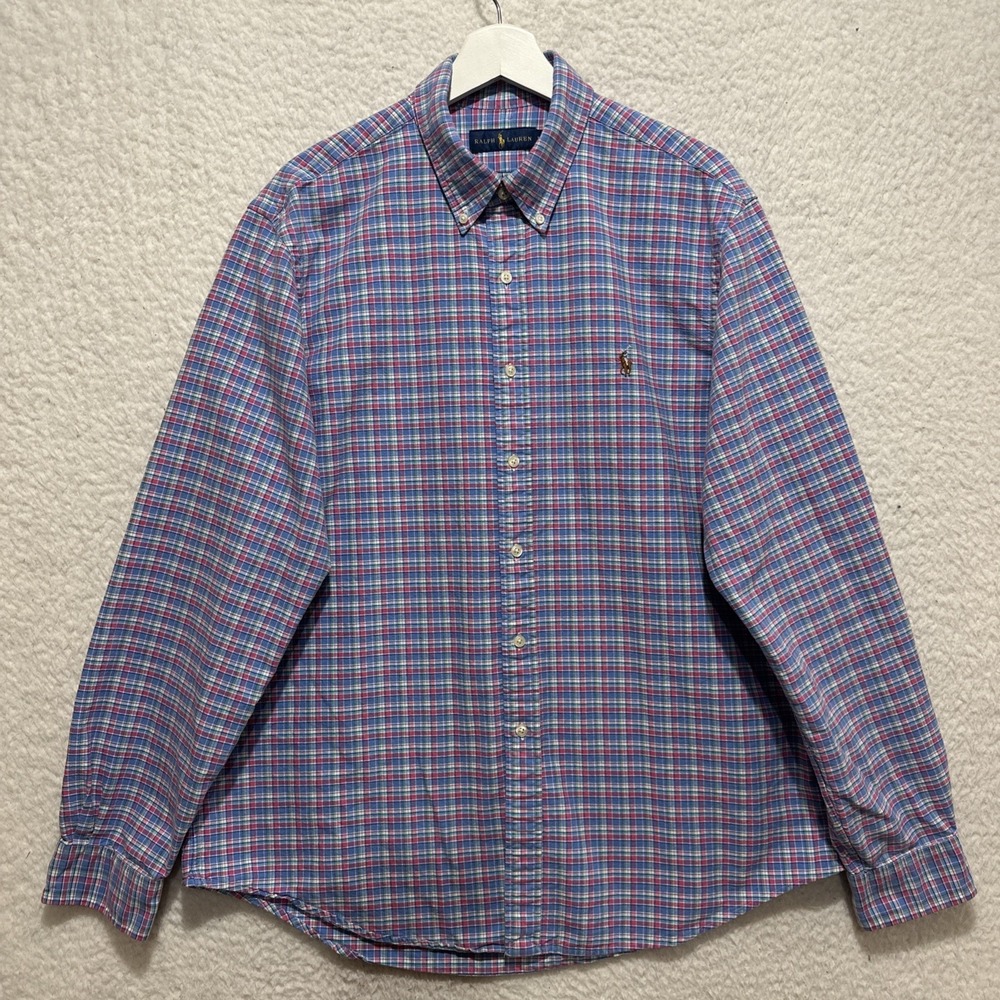 Ralph Lauren Polo Men's Size XL Multicolor Plaid Shirt Button Down‎ Pony Shirt